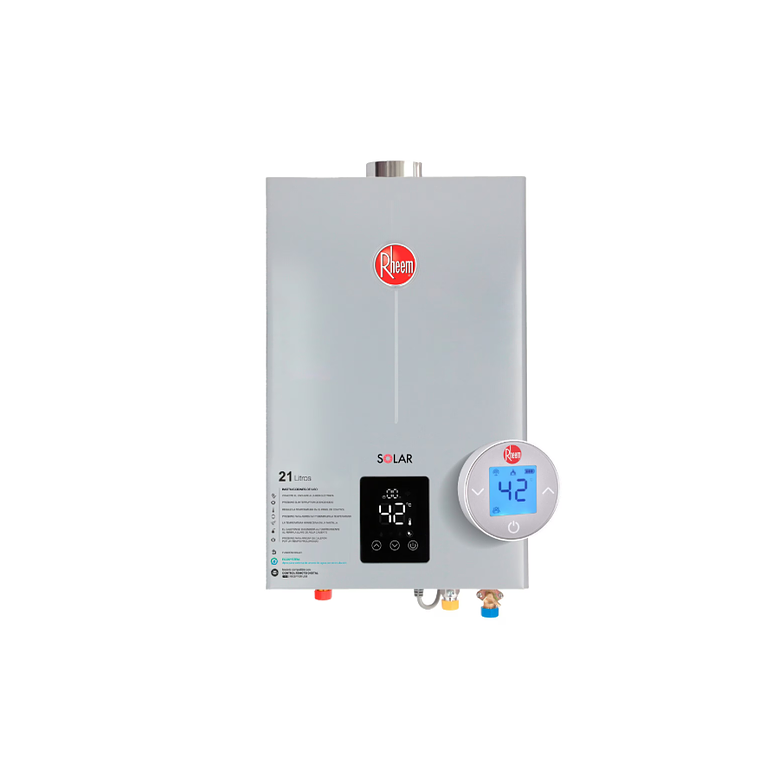 Calefont 21 litros Gas licuado Tiro Forzado con Kit Comfort Control 2