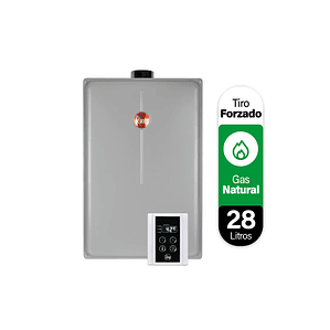 CALEFONT DIGITAL 28 LITROS GAS NATURAL TIRO FORZADO RHEEM