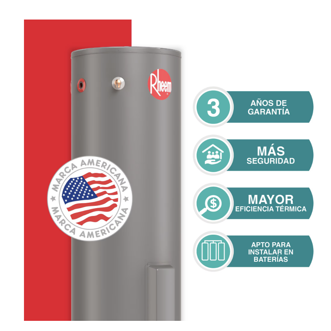 TERMO ELÉCTRICO DE PISO 500 LITROS 380V 6KW RHEEM 3