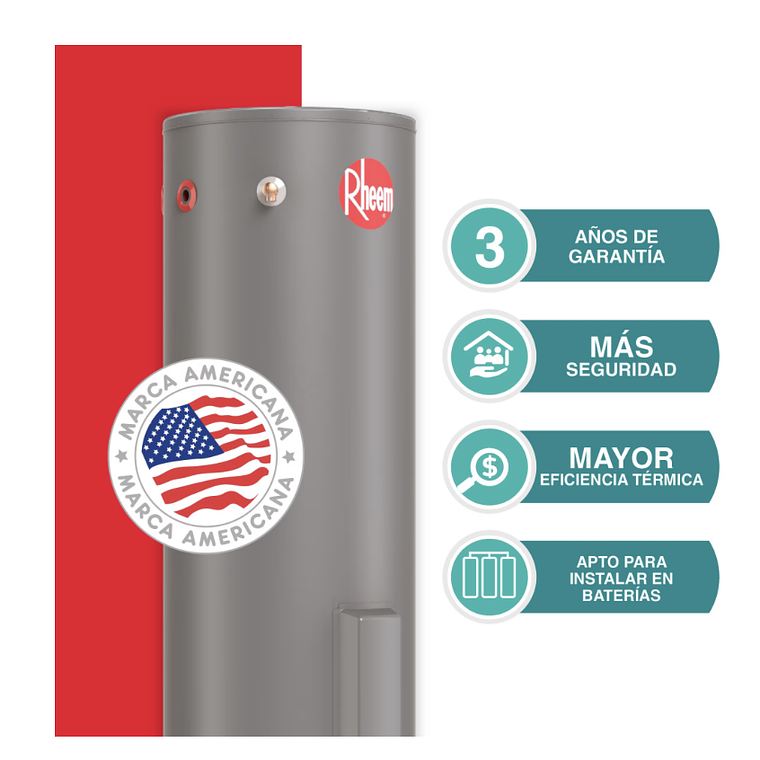 TERMO ELÉCTRICO DE PISO 500 LITROS 380V 6KW RHEEM 3