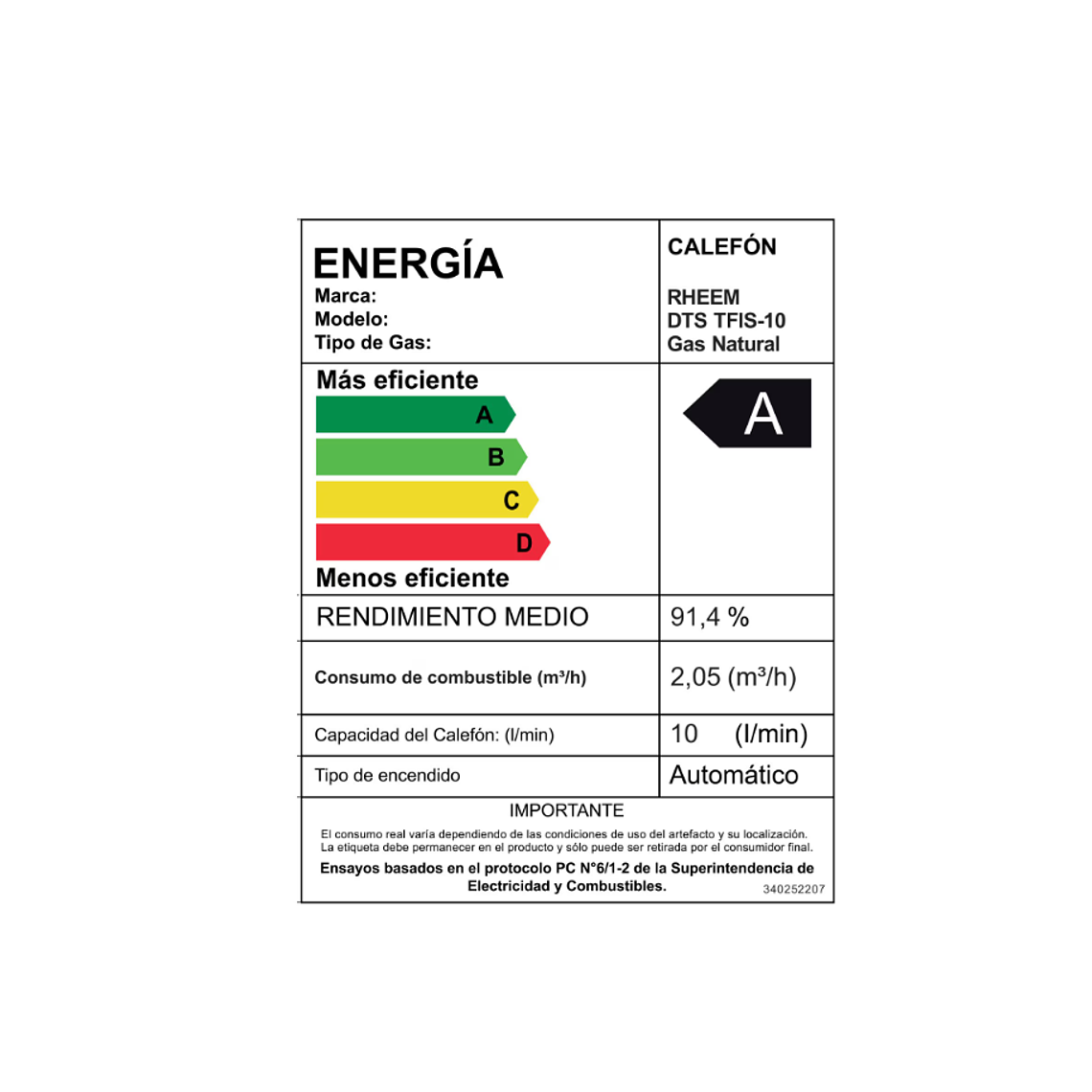 PACK CALEFONT RHEEM 14L T. FORZADO G. NATURAL + KIT DUCTOS 9