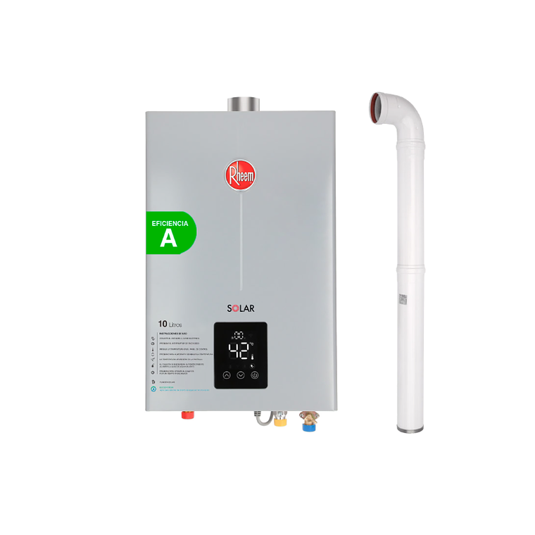 PACK CALEFONT RHEEM 16L T.FORZADO G.NATURAL + KIT DUCTOS 1