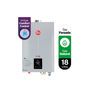 CALEFONT DIGITAL 18 LITROS GAS NATURAL TIRO FORZADO CON CONTROL REMOTO