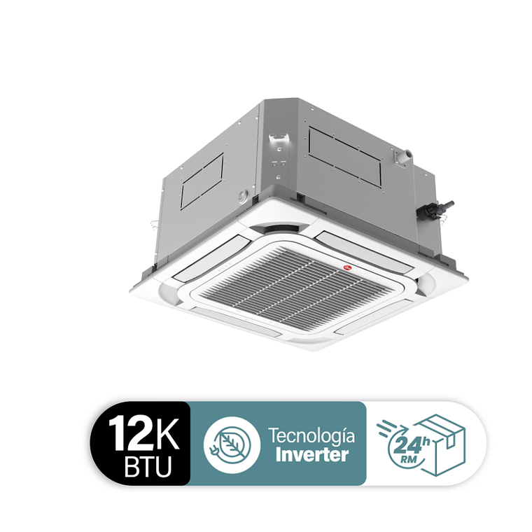 AIRE ACONDICIONADO SPLIT CASSETTE 12000 BTU INVERTER RHEEM 1
