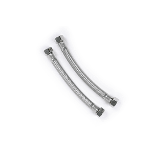 Kit 2 Flexibles Metálico de Agua para Calefón 20 cm