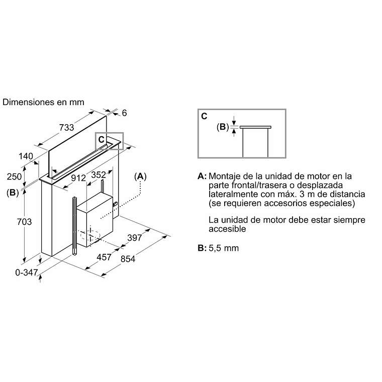 Campana de encimera Siemens 90 cm 833 m3/h LD98WMM60 9