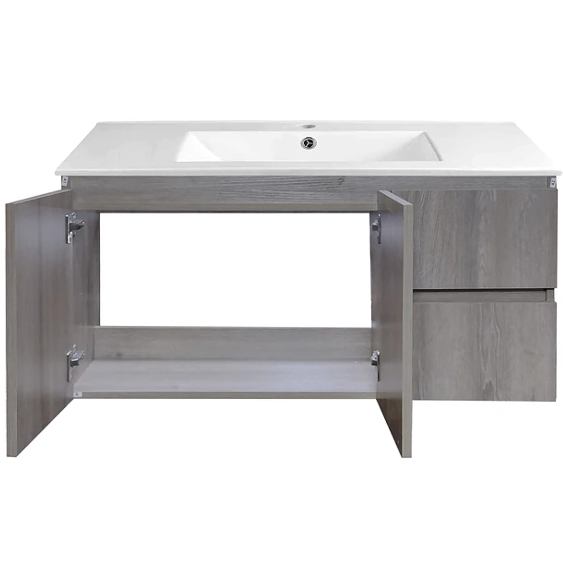 Kit Mueble Vanitorio a muro Space Nogal Claro 101x48x37cm 2