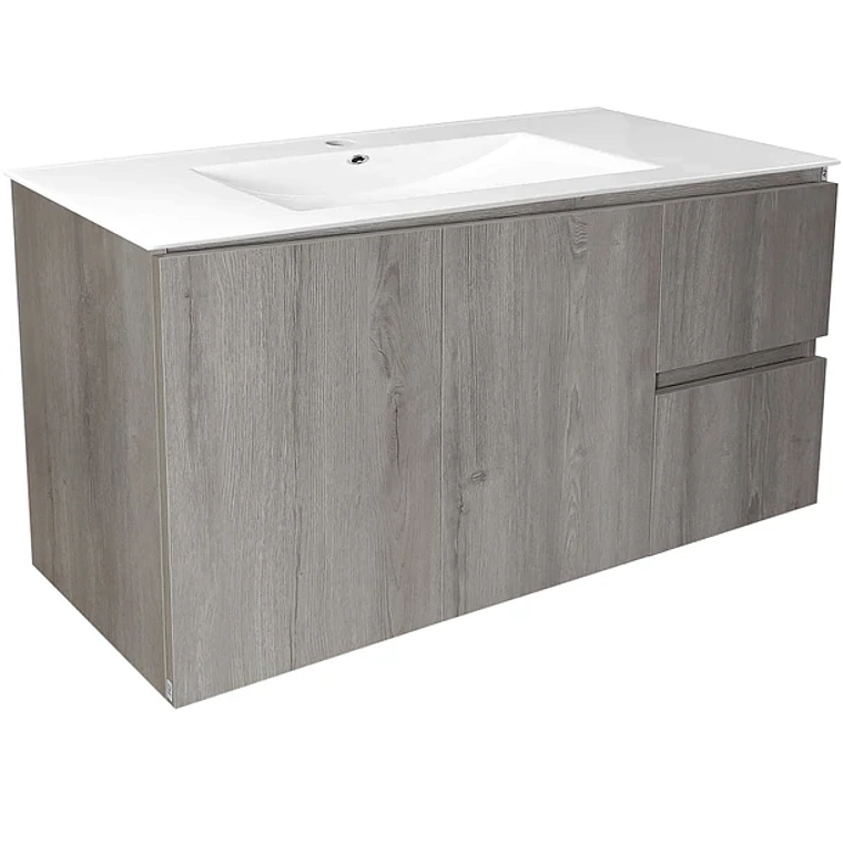 Kit Mueble Vanitorio a muro Space Nogal Claro 101x48x37cm 5