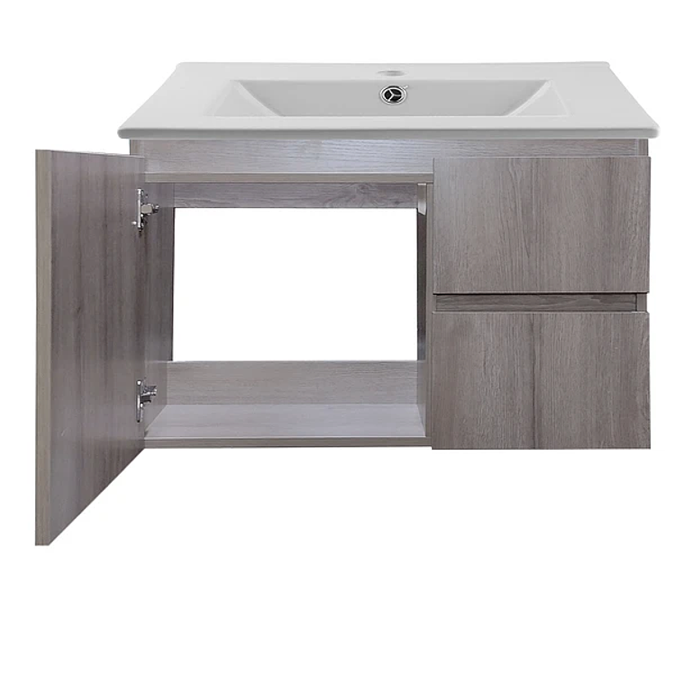 Kit Mueble Vanitorio a Muro Space Nogal Claro 81 cm 3