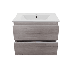 Kit Mueble Vanitorio a Muro Space Nogal Claro 61 cm