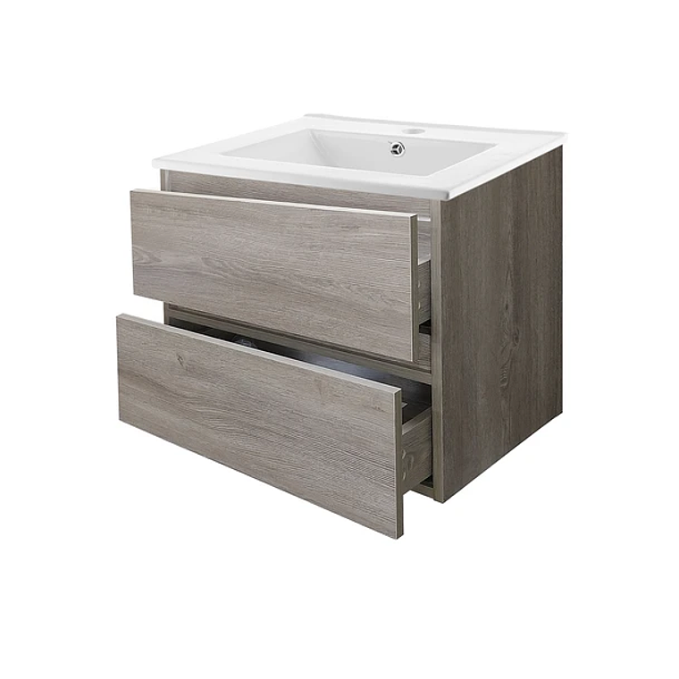 Kit Mueble Vanitorio a Muro Space Nogal Claro 61 cm 3