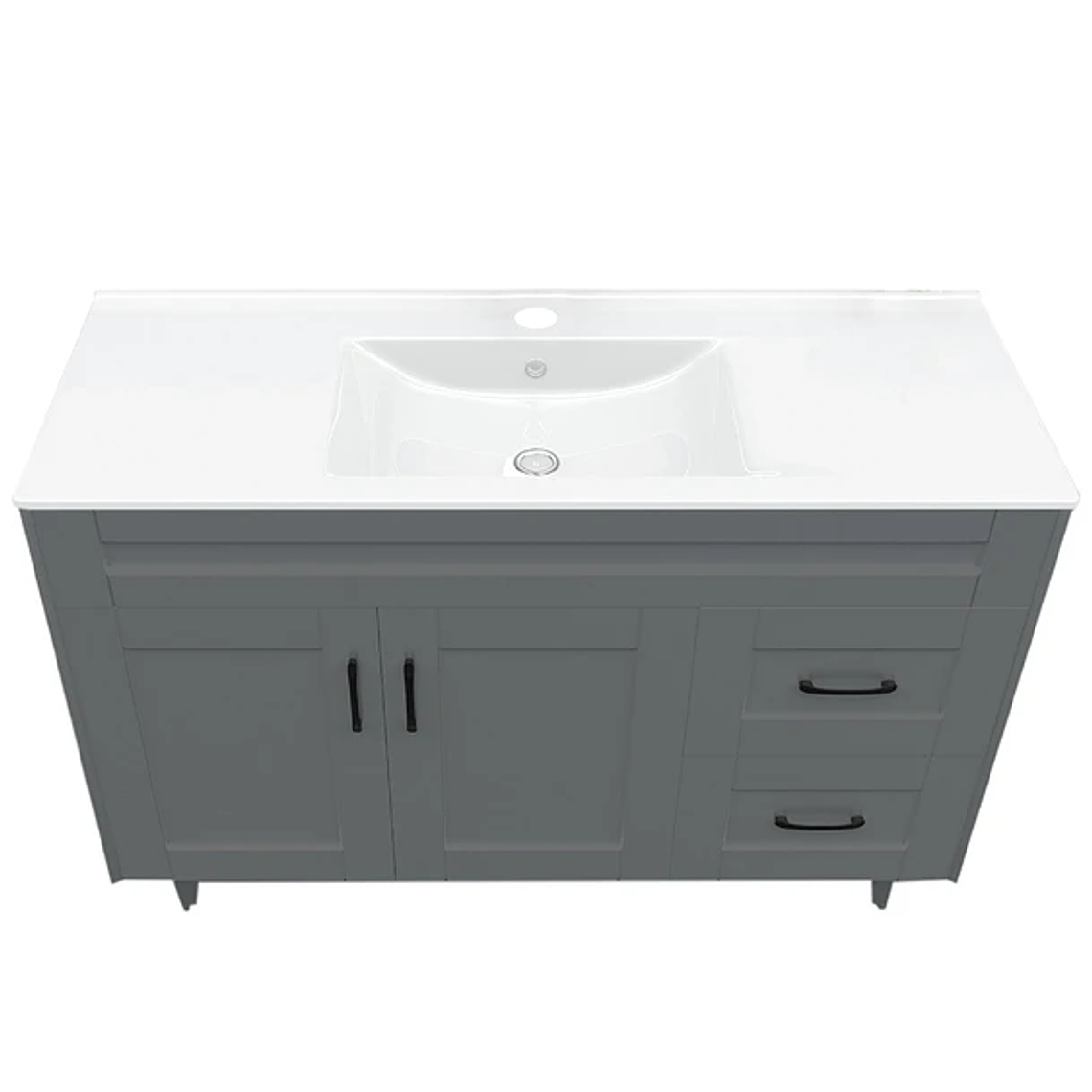 Kit Mueble Deluxe 120SK + Vanitorio Plano-120 Gris / 120x80x47cm 3