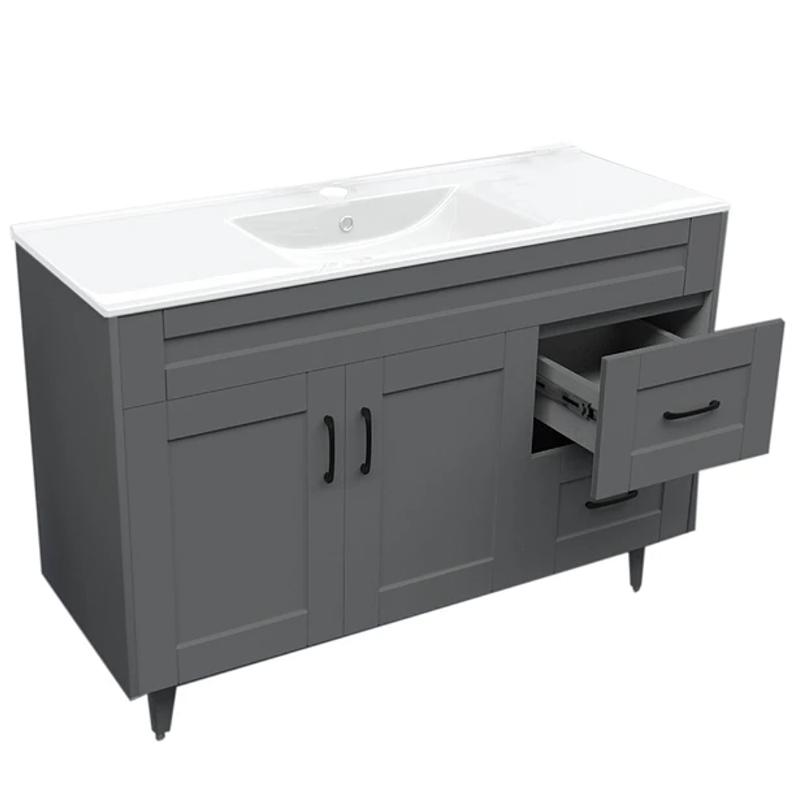 Kit Mueble Deluxe 120SK + Vanitorio Plano-120 Gris / 120x80x47cm 4