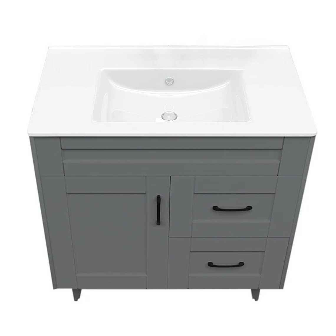 Kit Mueble Deluxe 80SK con Vanitorio P-80 Gris 3