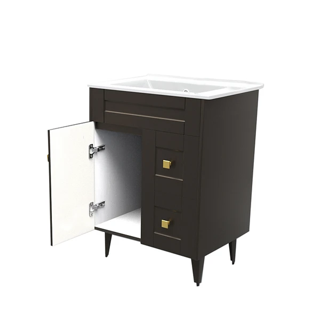 Kit Mueble Deluxe N60SK con Vanitorio Plano-60 Café 4