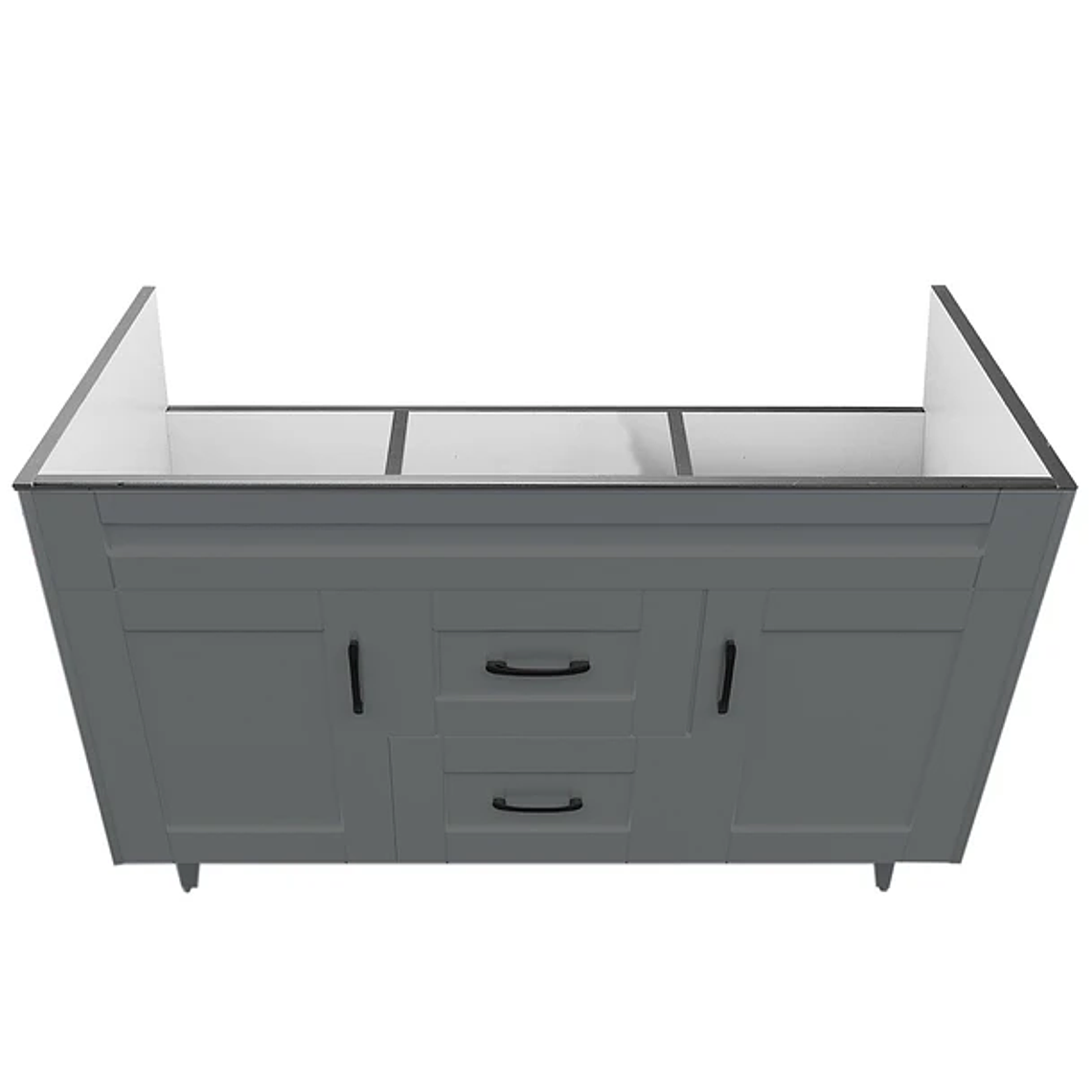 Mueble Vanitorio Deluxe D120SK Gris Doble 3