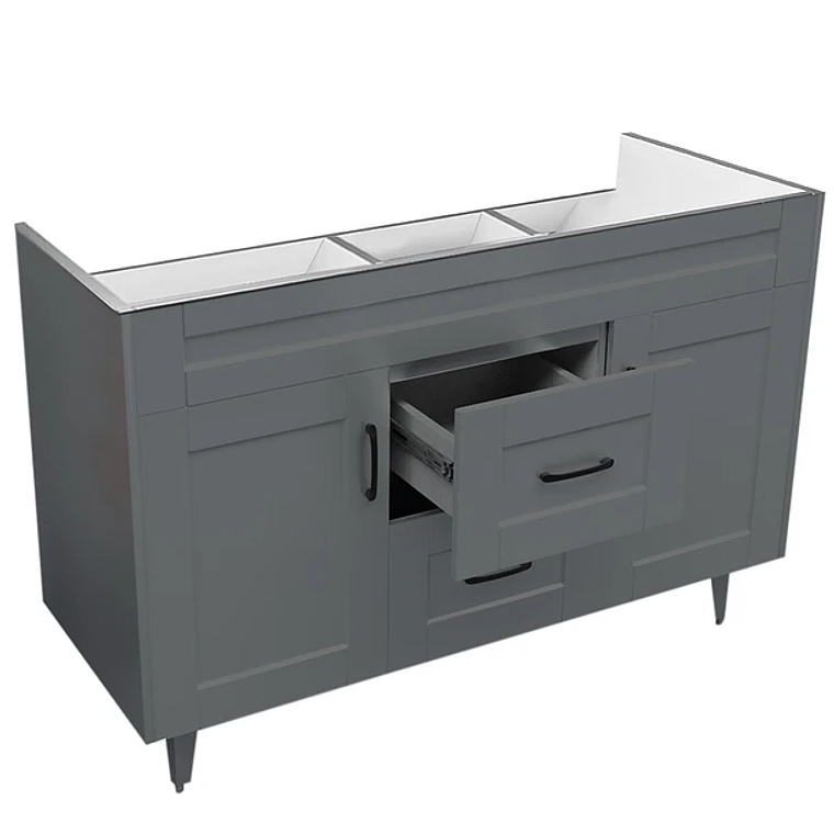 Mueble Vanitorio Deluxe D120SK Gris Doble 4