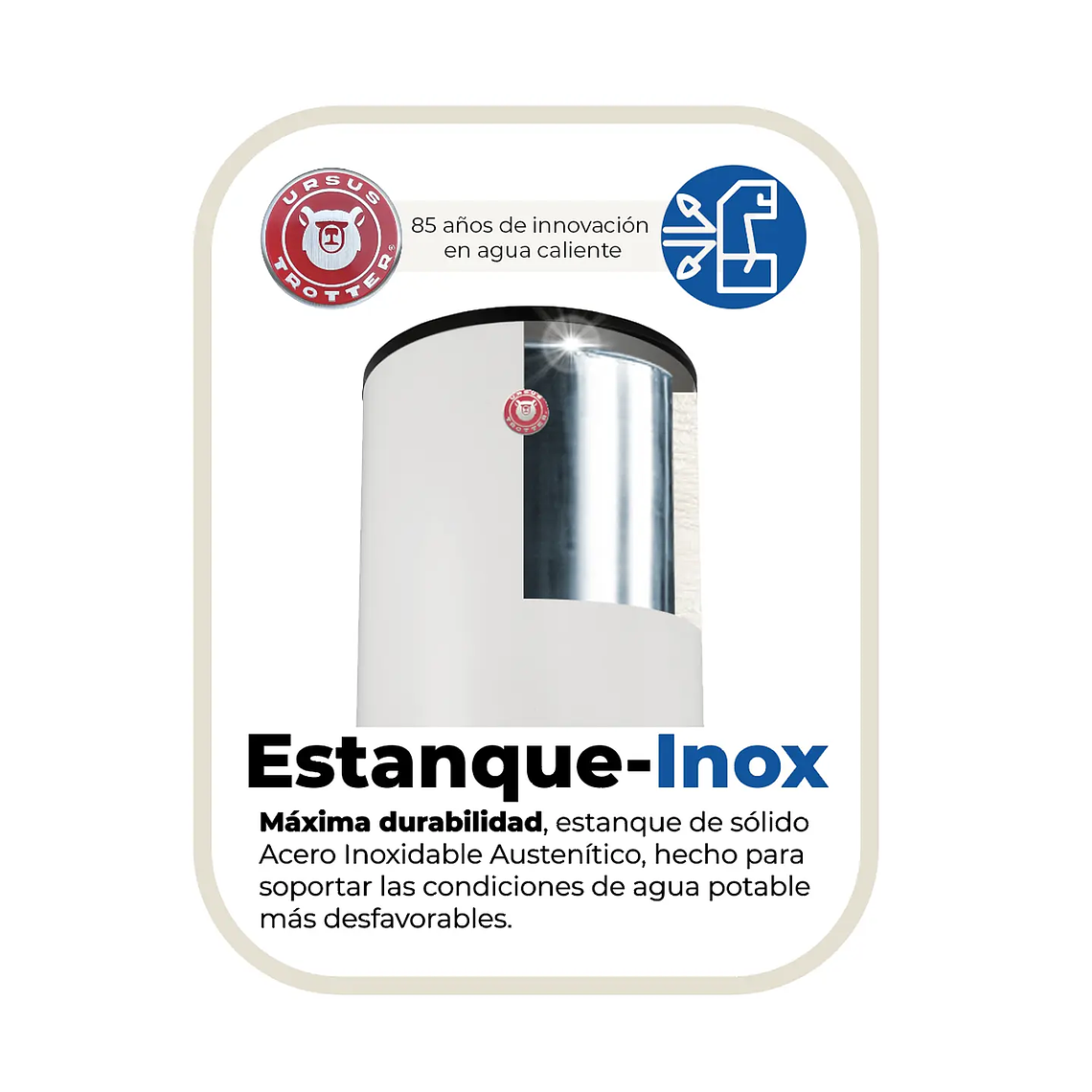 TERMO ELÉCTRICO ACERO INOXIDABLE URSUS TROTTER UT 30L 2KW - REGIONES 7