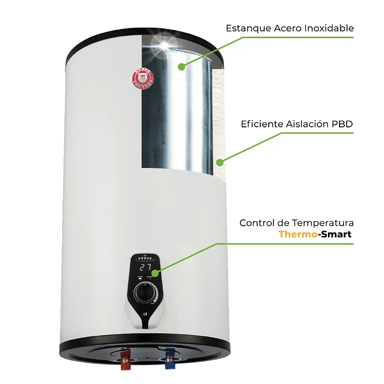 TERMO ELÉCTRICO ACERO INOXIDABLE URSUS TROTTER UT 80L 2KW - REGIONES 4