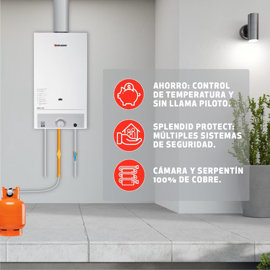 CALEFONT 11 LITROS GAS NATURAL TIRO NATURAL SPLENDID 3