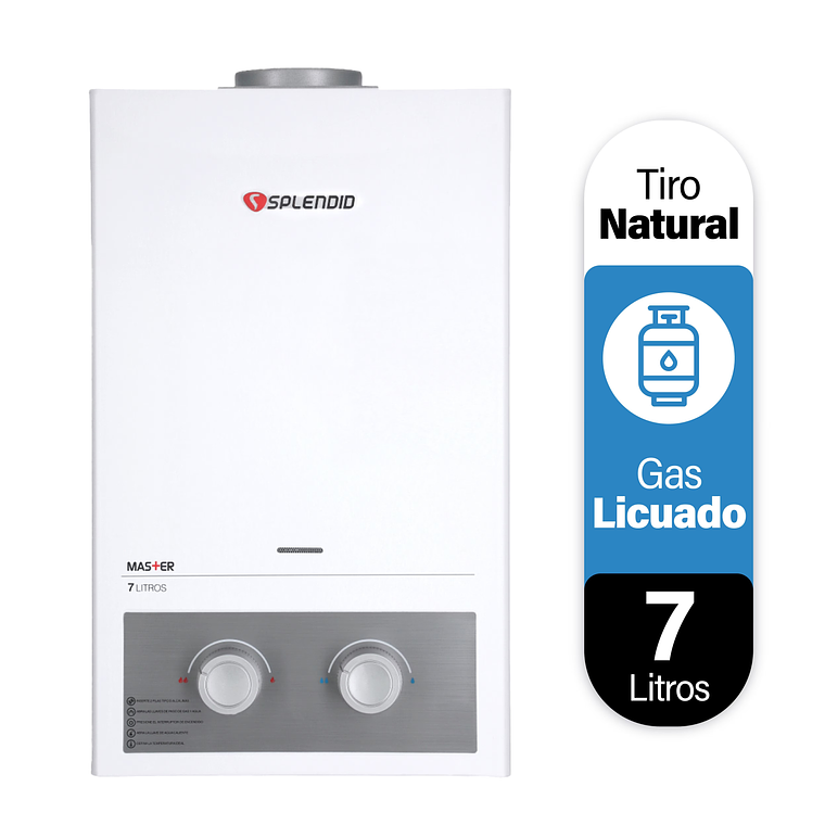 CALEFONT 7 LITROS GAS LICUADO TIRO NATURAL SPLENDID 1