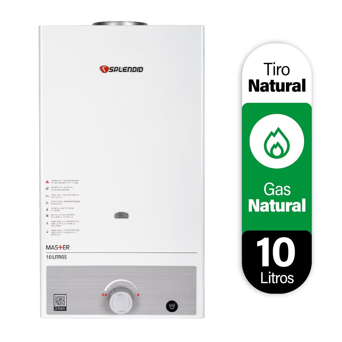 CALEFONT 10 LITROS GAS NATURAL TIRO NATURAL SPLENDID 1