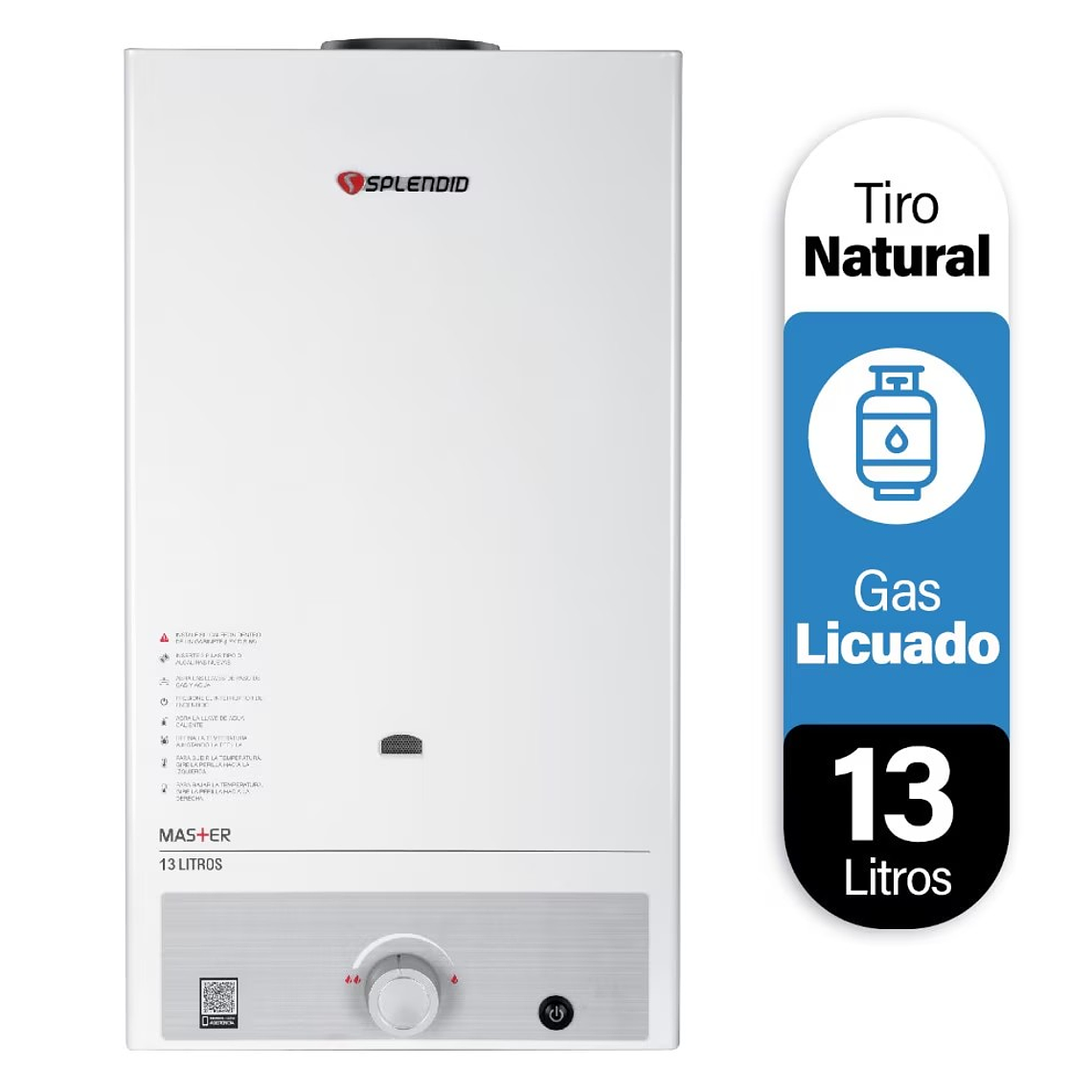 CALEFONT 13 LITROS GAS LICUADO TIRO NATURAL SPLENDID 1