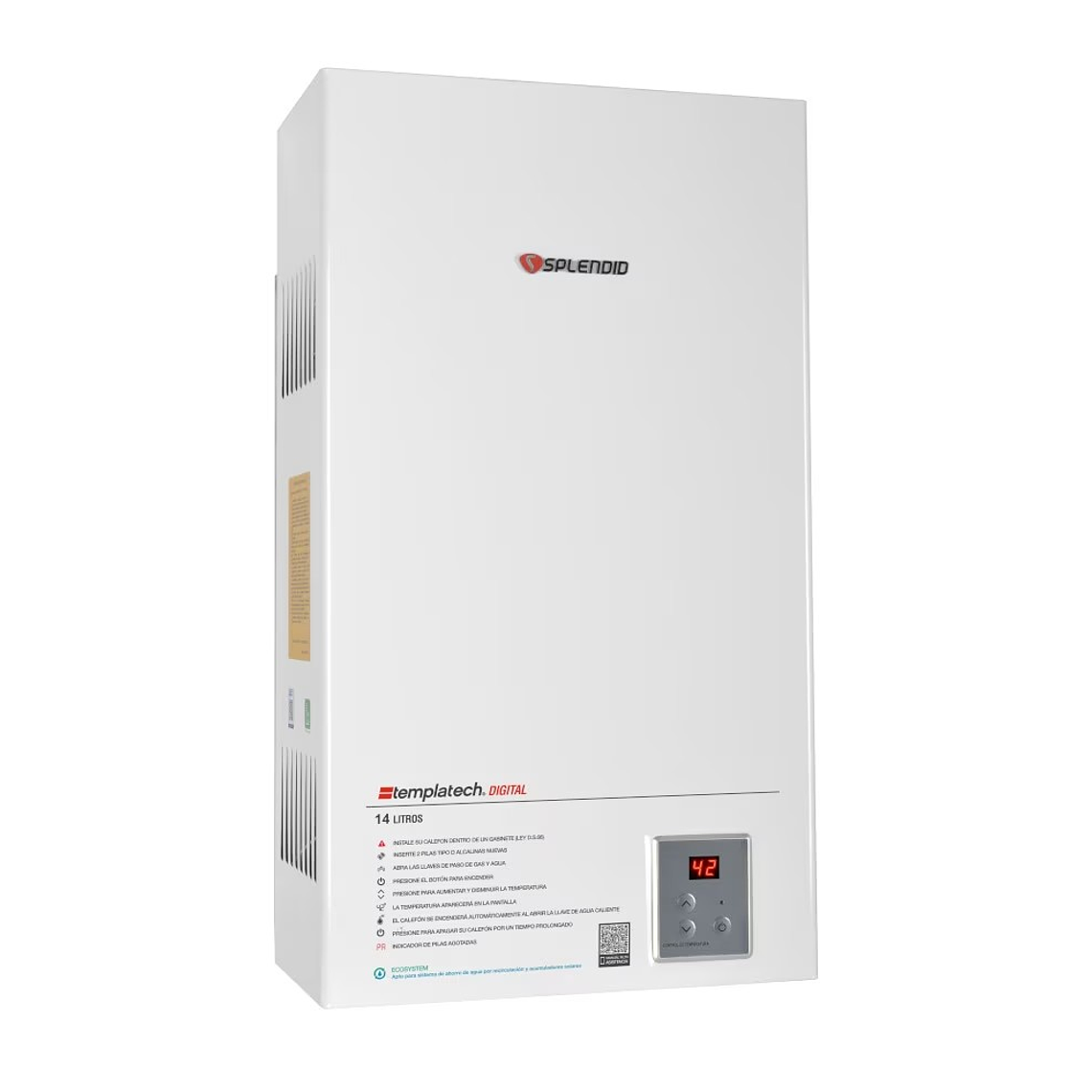 CALEFONT 14 LITROS GAS LICUADO TIRO NATURAL SPLENDID 6