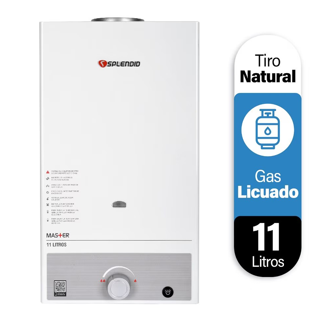 CALEFONT 11 LITROS GAS LICUADO TIRO NATURAL SPLENDID 1