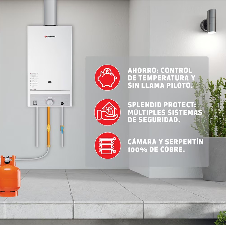 CALEFONT 11 LITROS GAS LICUADO TIRO NATURAL SPLENDID 5