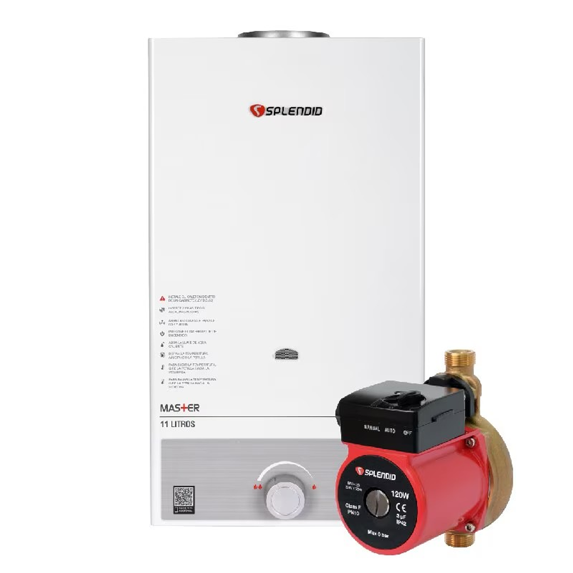 CALEFONT GAS LICUADO 11 LT. NATURAL + BOMBA PRESURIZADORA 1