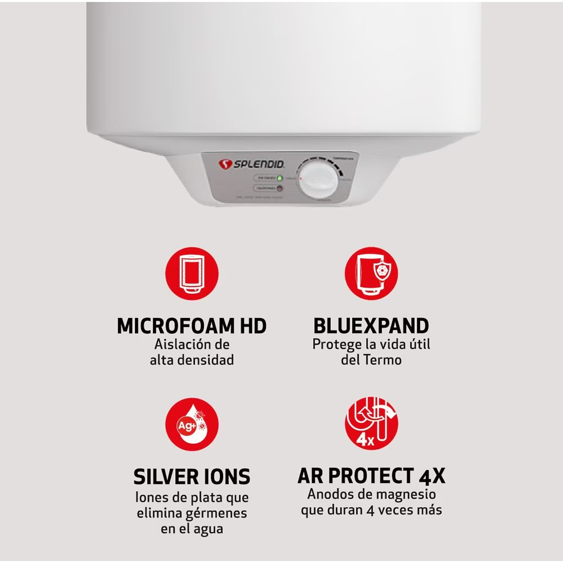 TERMO ELÉCTRICO MURAL 80 LITROS SPLENDID 4