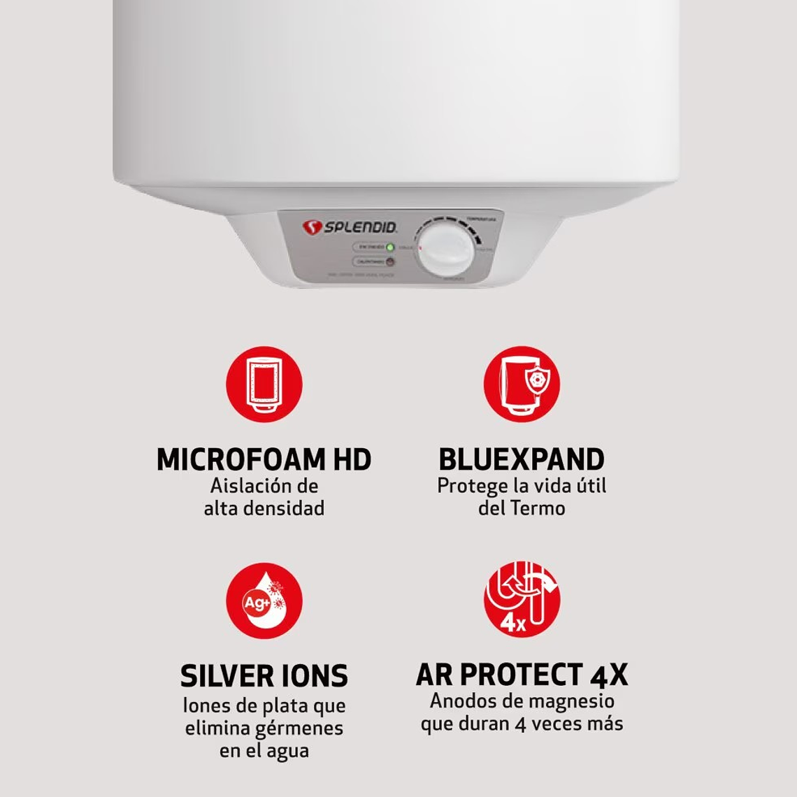 TERMO ELÉCTRICO MURAL 120 LITROS SPLENDID 4
