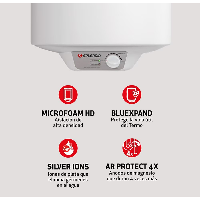 TERMO ELÉCTRICO MURAL 30 LITROS SPLENDID 4