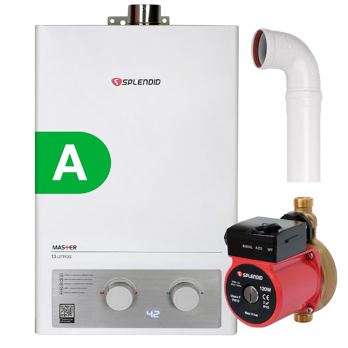  CALEFONT 13 L. T. FORZADO G. LICUADO + KIT + BOMBA DE AGUA SPLENDID 1
