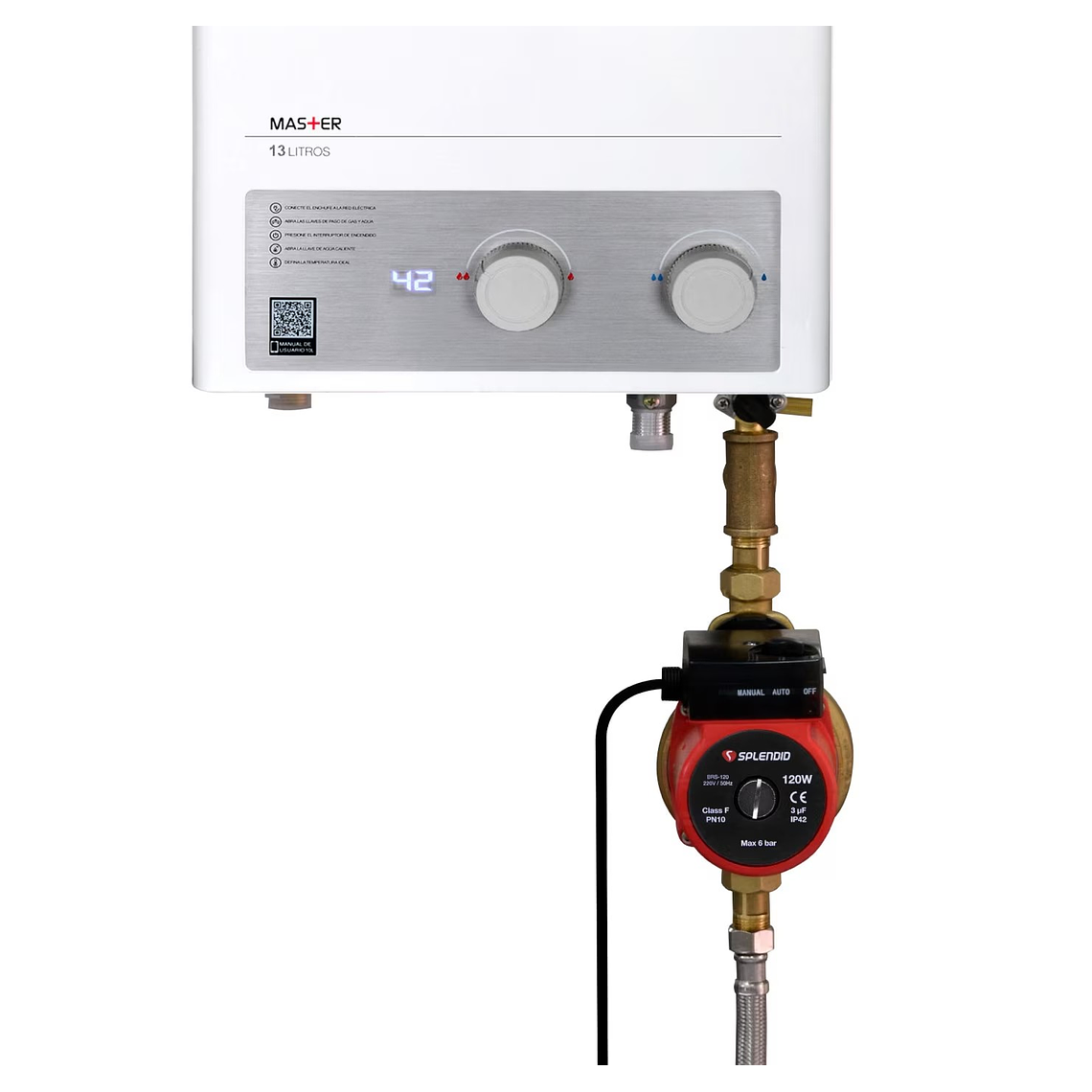  CALEFONT 13 L. T. FORZADO G. LICUADO + KIT + BOMBA DE AGUA SPLENDID 6