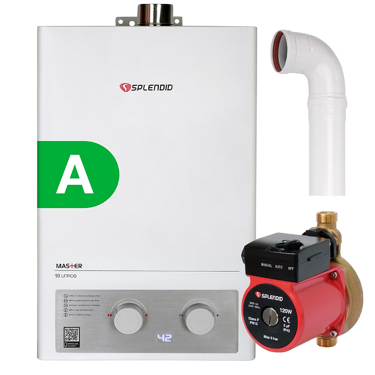 CALEFONT 10L. T FORZADO G NATURAL + KIT + BOMBA DE AGUA SPLENDID 1