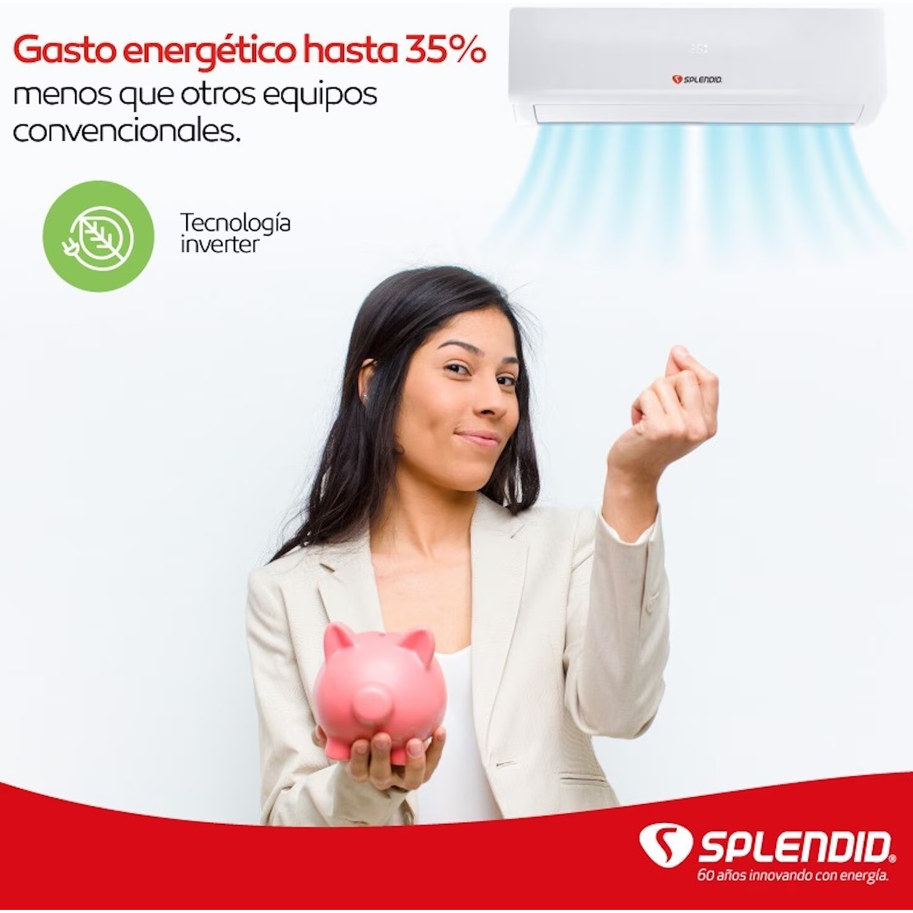 AIRE ACONDICIONADO SPLIT 9000BTU INVERTER SPLENDID