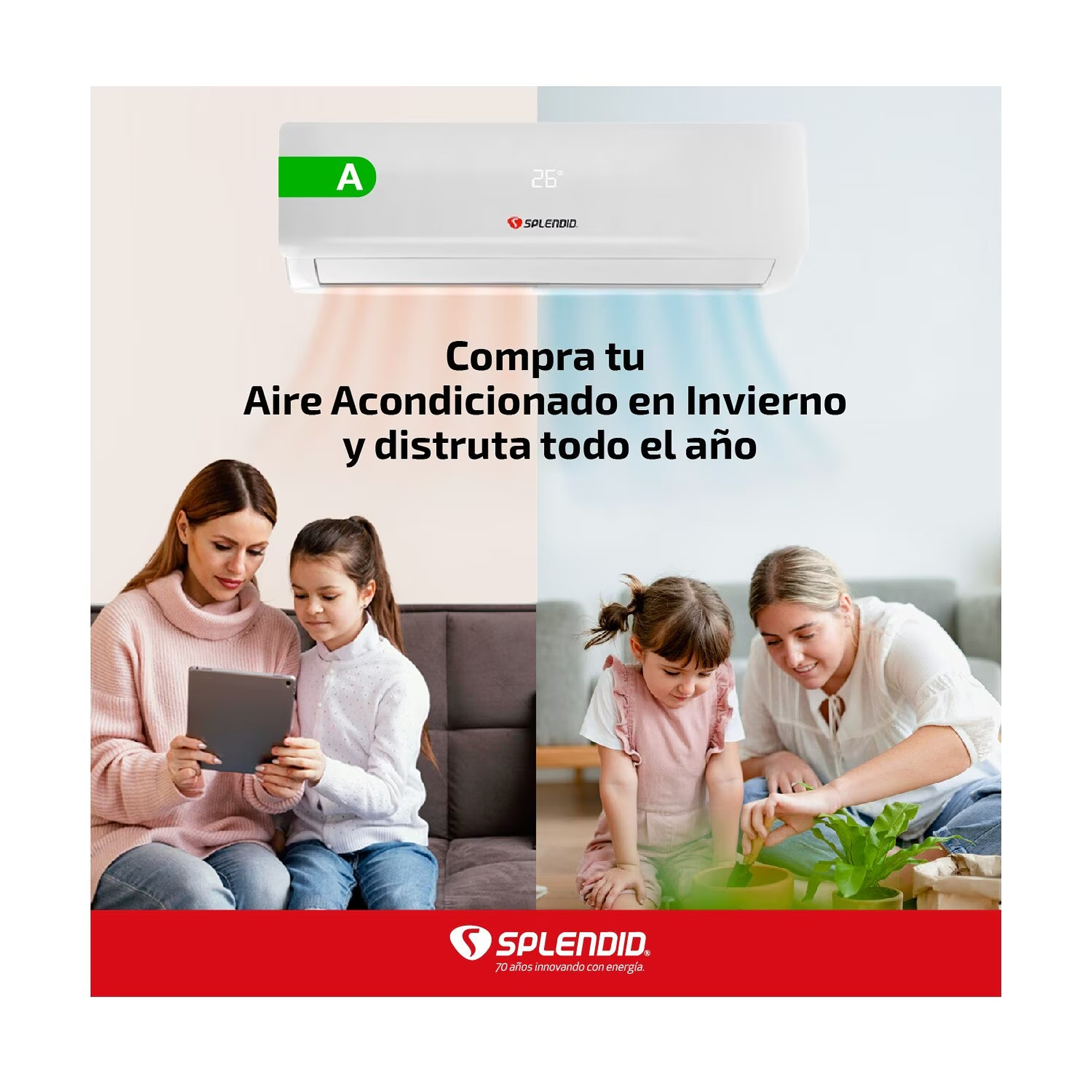 AIRE ACONDICIONADO SPLIT 9000BTU INVERTER SPLENDID