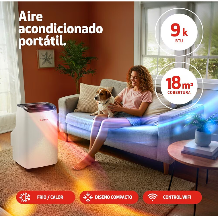 AIRE ACONDICIONADO PORTÁTIL 9000 BTU FRÍO/CALOR WIFI SPLENDID 6
