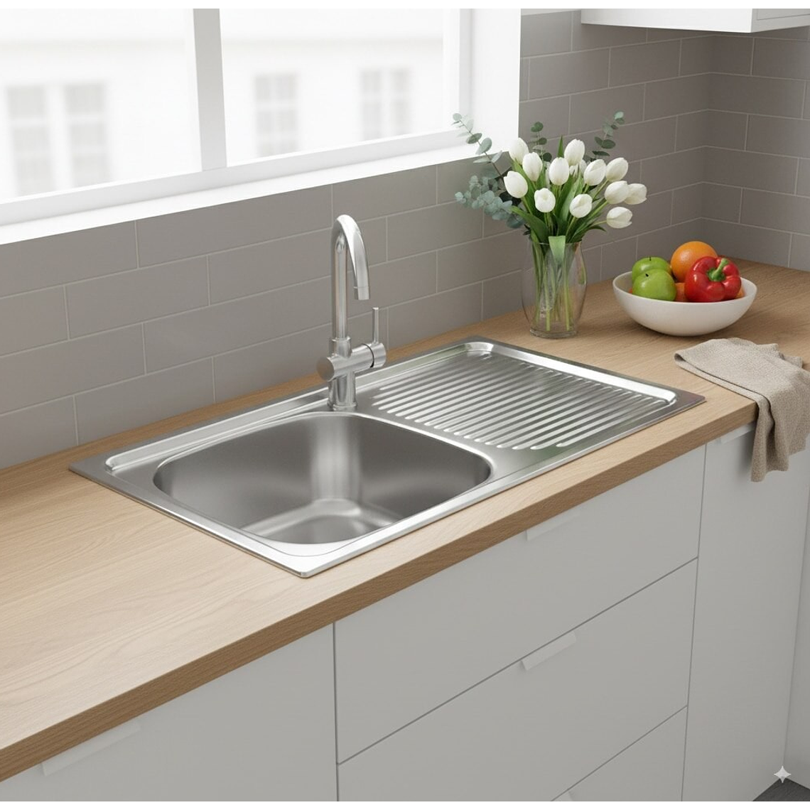 LAVAPLATOS EMPOTRADO 800X435 MM DERECHO SPLENDID 5