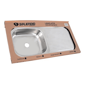 LAVAPLATOS SOBREPONER 1000X500 MM DERECHO PARA COMBINACIÓN SPLENDID