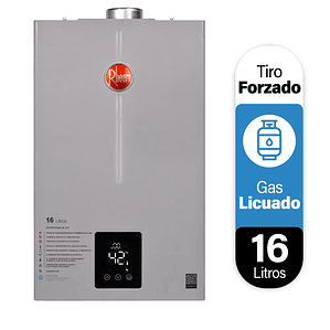 CALEFONT DIGITAL 16 LITROS GAS LICUADO TIRO FORZADO RHEEM