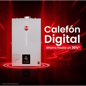 CALEFONT DIGITAL 10 LITROS GAS LICUADO TIRO FORZADO RHEEM