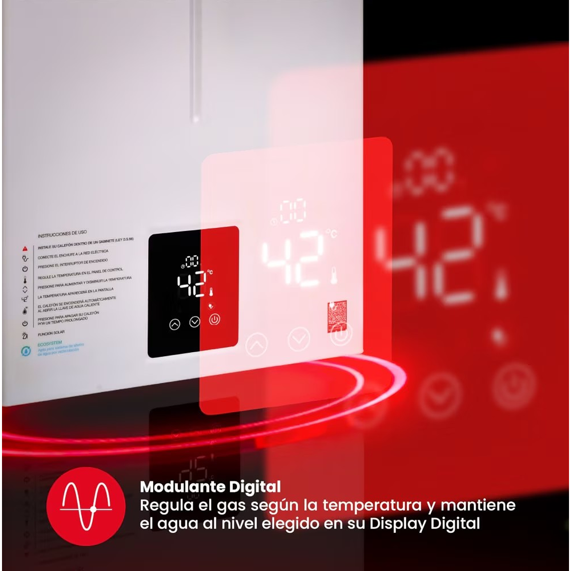 PACK CALEFONT RHEEM 10L. T.FORZADO G.LICUADO + KIT DUCTO 4