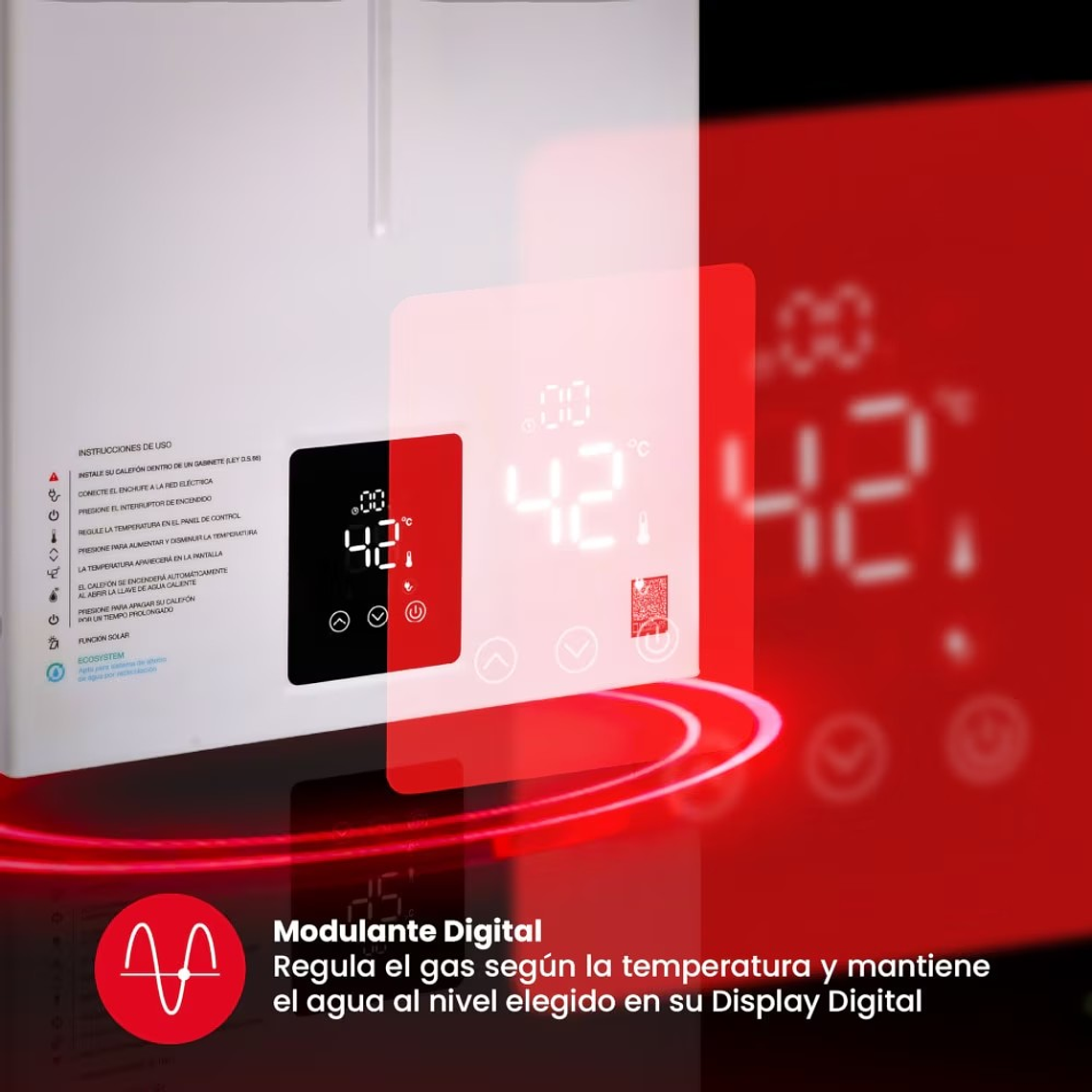 PACK CALEFONT RHEEM 16L T.FORZADO G.NATURAL + KIT DUCTOS 2