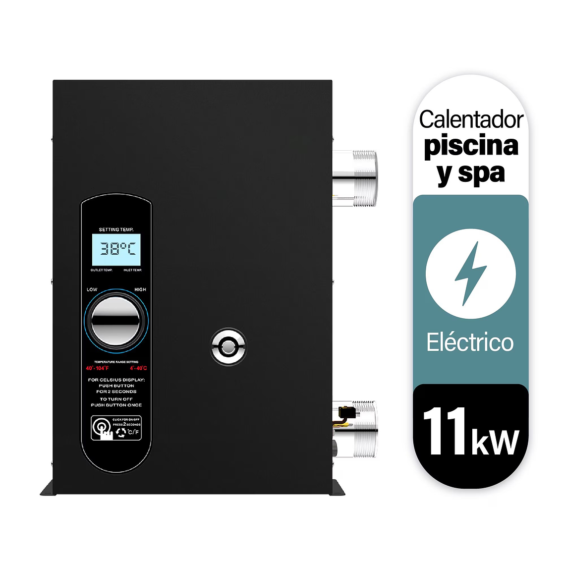 CALENTADOR ELÉCTRICO PARA PISCINA, JACUZZI Y SPA E3T 11KW RHEEM 1