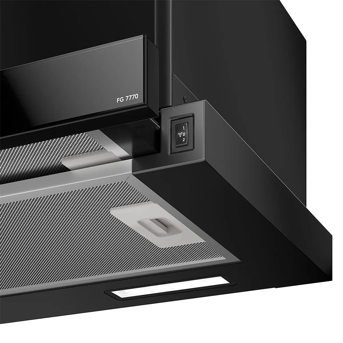 CAMPANA DE COCINA EXTRACTORA FENSA RETRÁCTIL 60CM EMPOTRABLE FX 7770 NEGRA 3