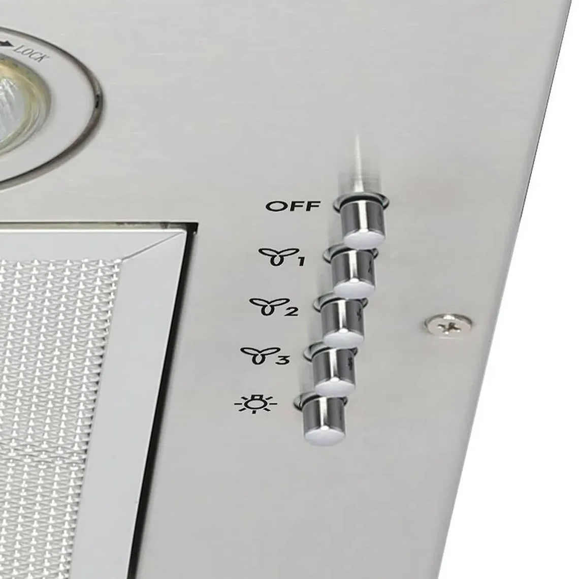 CAMPANA DE COCINA EXTRACTORA FENSA 52CM EMPOTRABLE DOUBLE FUNCTION FX 5200 INOX 6