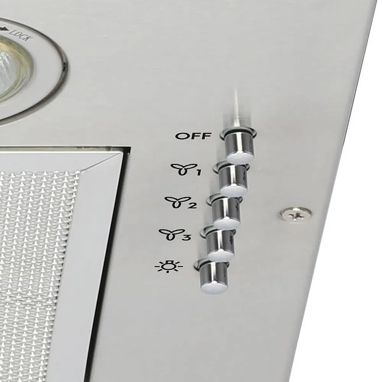 CAMPANA DE COCINA EXTRACTORA FENSA 52CM EMPOTRABLE DOUBLE FUNCTION FX 5200 INOX 6